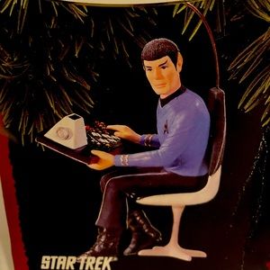 Vintage NIB Mr Spock Star Trek Keepsake Ornament New original wrapper & Box 1996